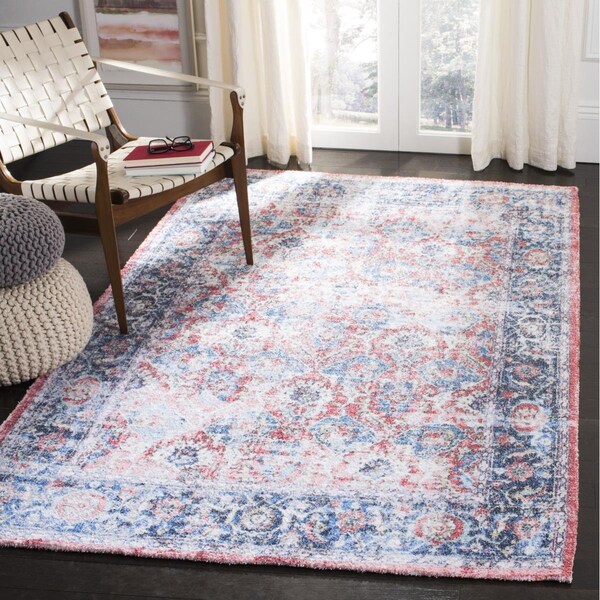 Safavieh 5 x 8 ft. Saffron Rectangle Power Loomed Area RugRust & Blue SFN557P-5 - main